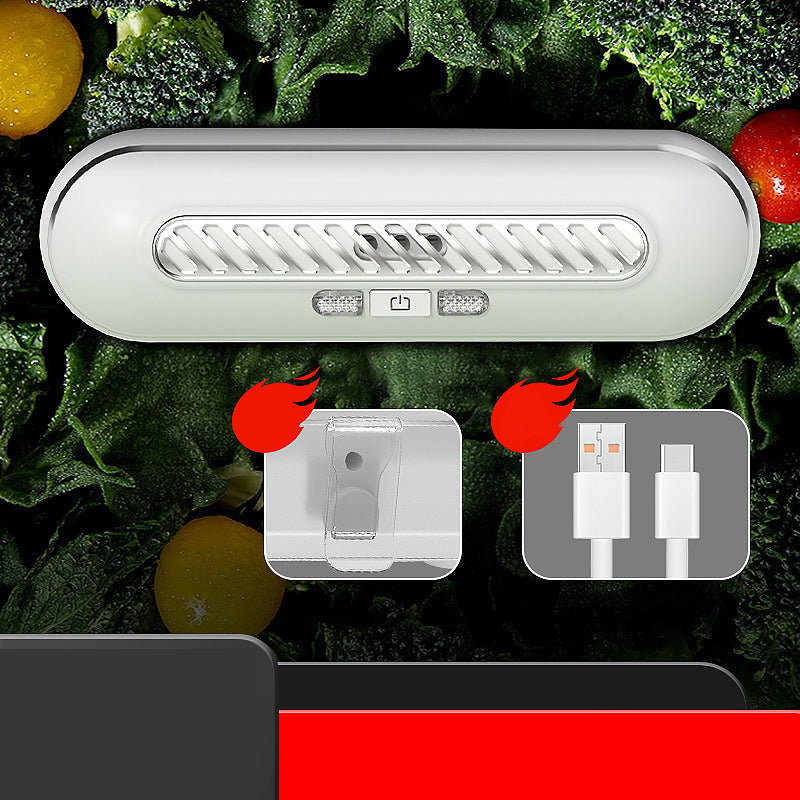 🧊 Portable Rechargeable Fridge Sterilizer – Reduce Odors & Keep Food Fresh
