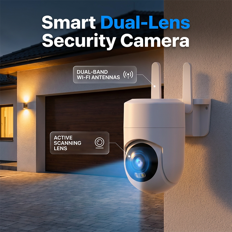 🔥Free shipping🎉Dual-Lens Human-Detect Security Camera