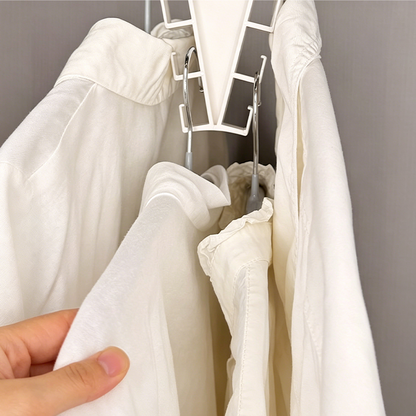 ⏳🔥LIMITED-TIME Buy 1 Get 1 Free ⏰Space-Saving Triangle Closet Hanger | Double Your Wardrobe Storage🗄️👕