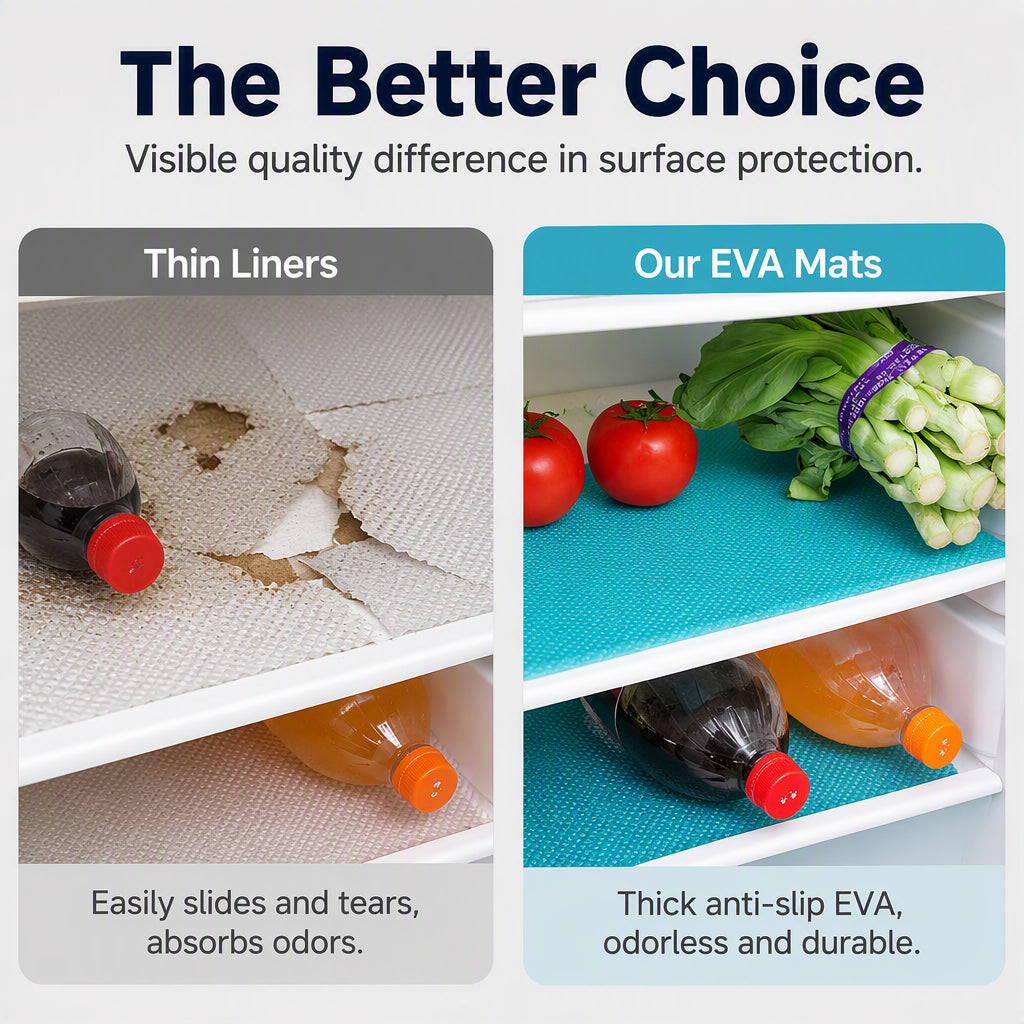 ⏳Time-Limited Special⏰Waterproof Fridge Shelf Liners – Non-slip, easy-clean & food-safe – Keeps fridge shelves fresh & organized ✨