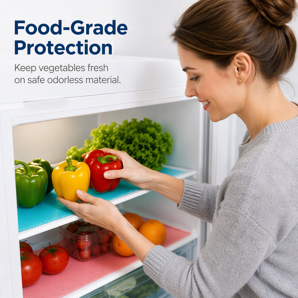 ⏳Time-Limited Special⏰Waterproof Fridge Shelf Liners – Non-slip, easy-clean & food-safe – Keeps fridge shelves fresh & organized ✨