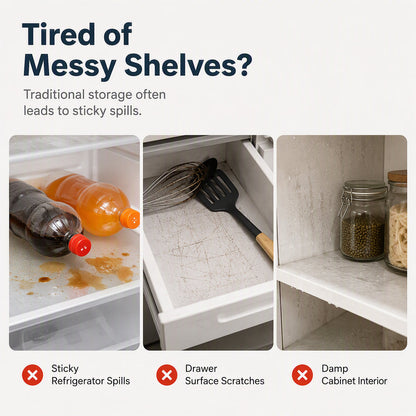 ⏳Time-Limited Special⏰Waterproof Fridge Shelf Liners – Non-slip, easy-clean & food-safe – Keeps fridge shelves fresh & organized ✨
