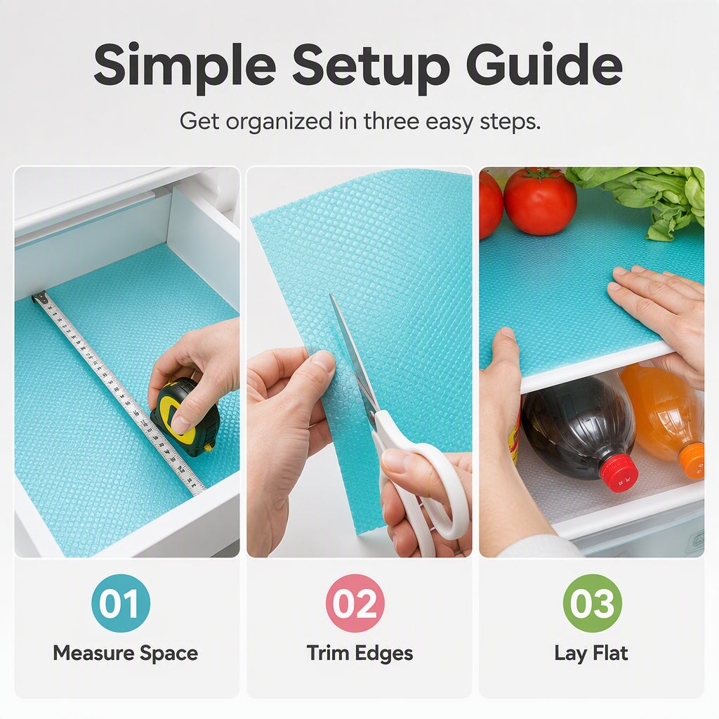 ⏳Time-Limited Special⏰Waterproof Fridge Shelf Liners – Non-slip, easy-clean & food-safe – Keeps fridge shelves fresh & organized ✨