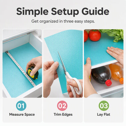 ⏳Time-Limited Special⏰Waterproof Fridge Shelf Liners – Non-slip, easy-clean & food-safe – Keeps fridge shelves fresh & organized ✨