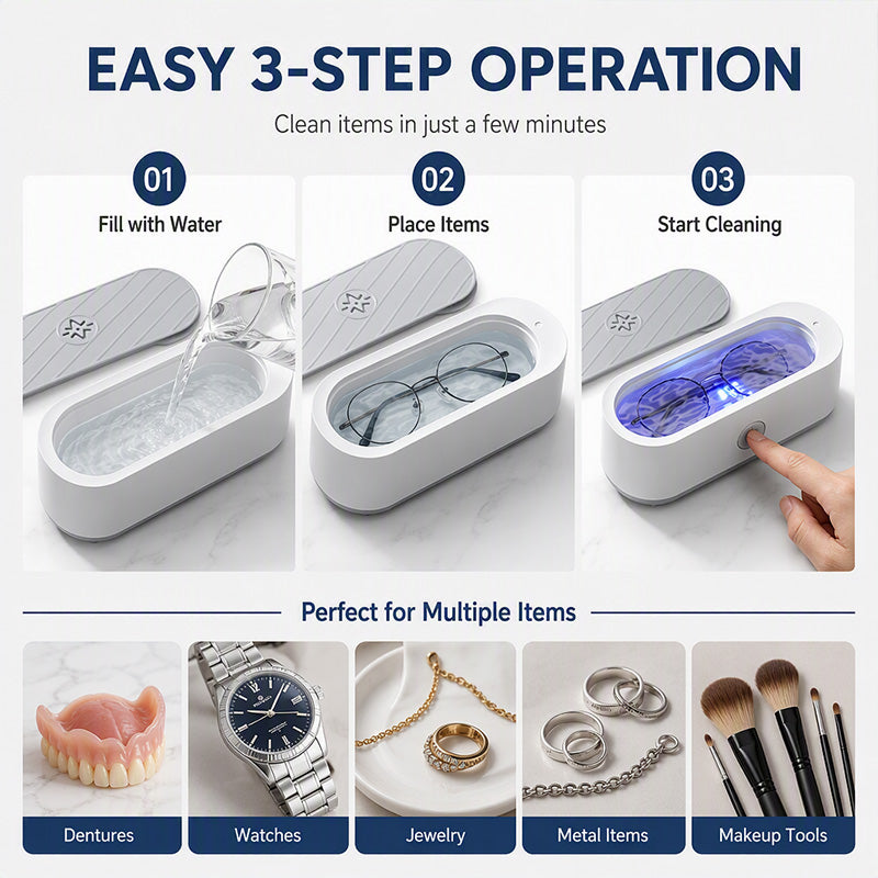 📢📢 50% OFF !! ⏰Multifunctional Ultrasonic Cleaner