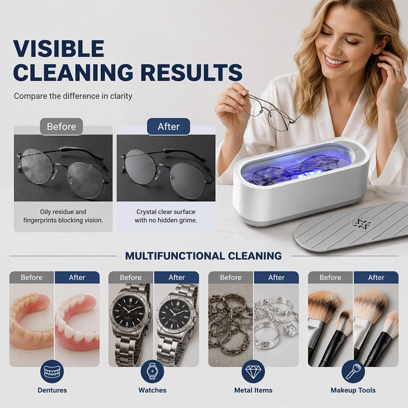 📢📢 50% OFF !! ⏰Multifunctional Ultrasonic Cleaner