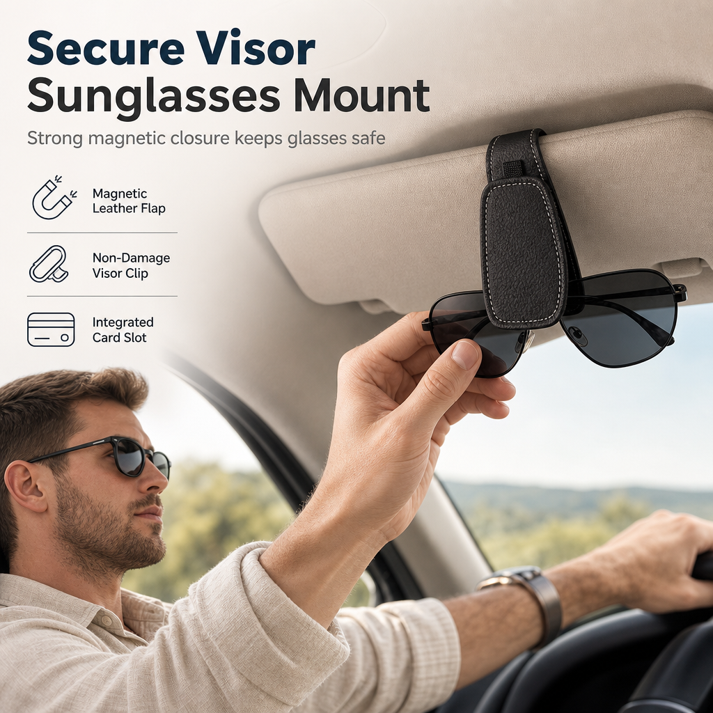 🕶️ 50% Off for a Limited Time 🚗 Car Sun Visor Sunglasses Clip