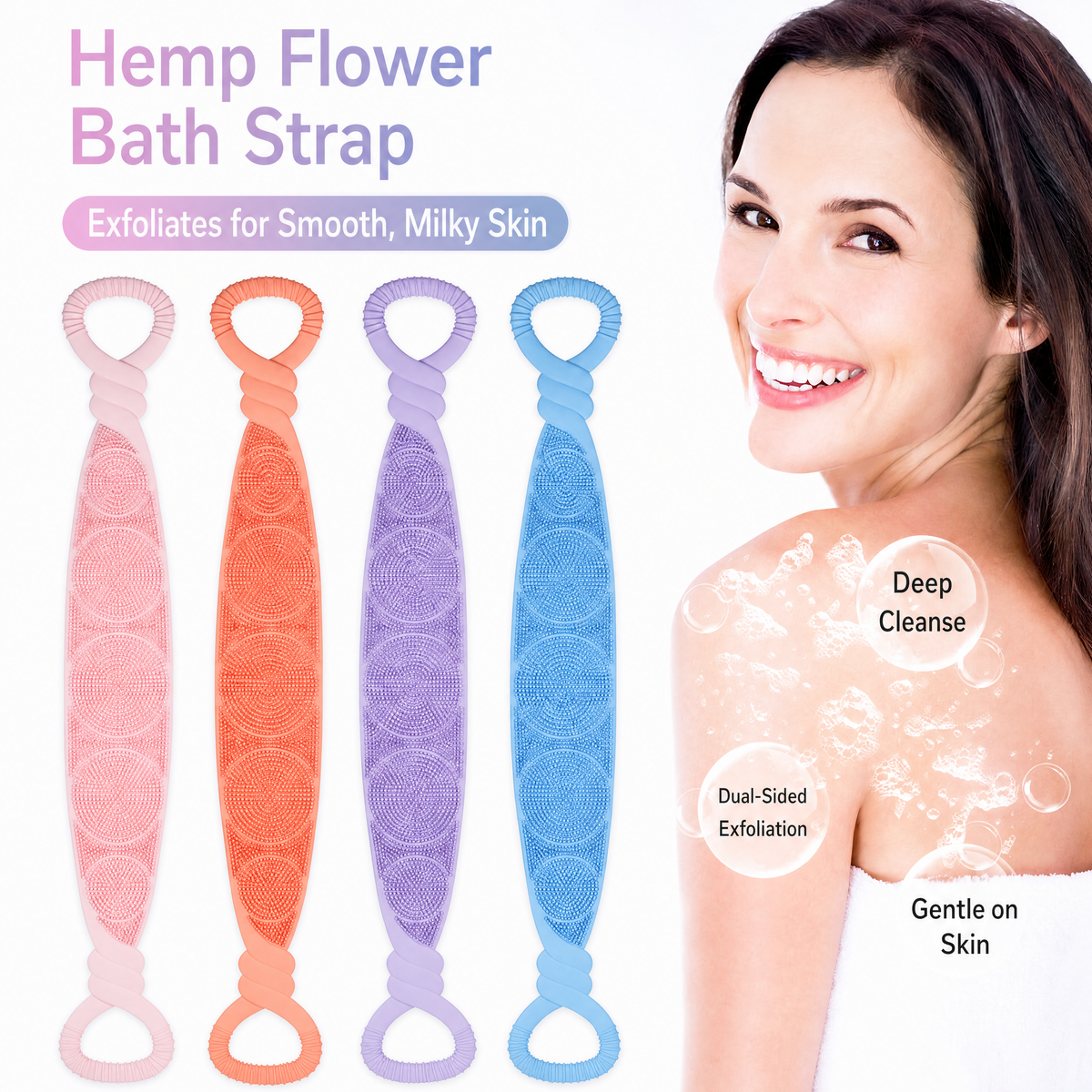 🚿🧽 Buy 1 Get 1 Free ❤️ Silicone Bath Brush